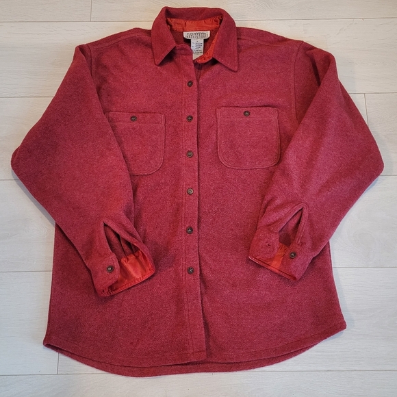 Vintage JACOB Fleece Button Down Shirt 90s - Picture 1 of 7